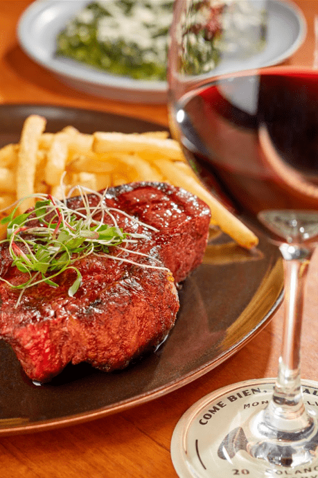 Picaña al grill con vino